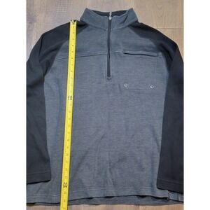 Columbia Vertex Mens L Pullover 1/4 Zip Gray Black Long Sleeve‎ Casual